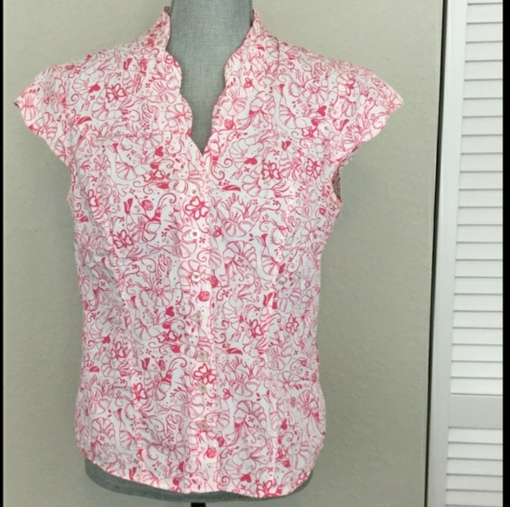 Lily Pulitzer Butterfly Shrimp Top